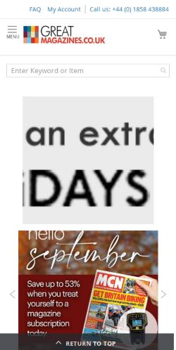 Mobile page screenshot