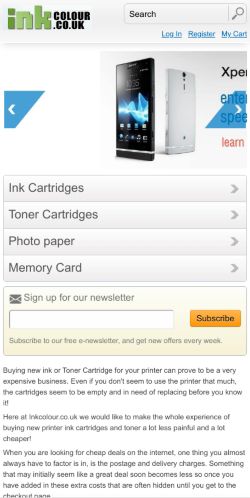 Mobile page screenshot