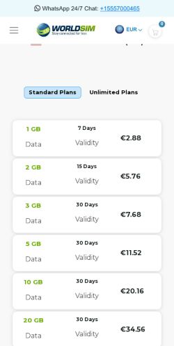 Mobile page screenshot