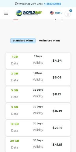 Mobile page screenshot