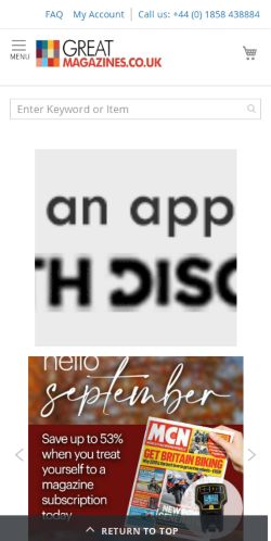 Mobile page screenshot
