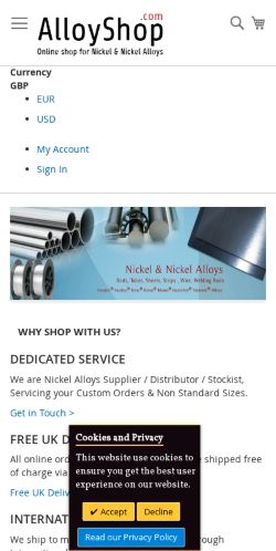 Mobile page screenshot