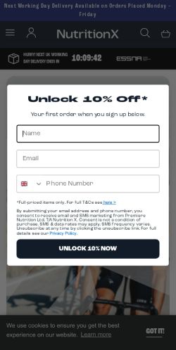 Mobile page screenshot