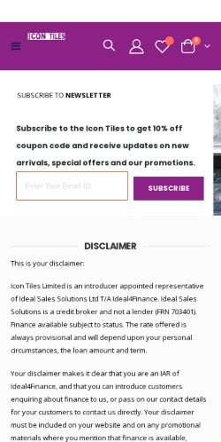 Mobile page screenshot