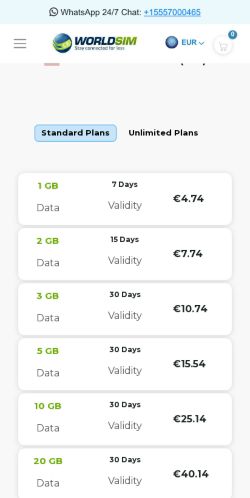 Mobile page screenshot