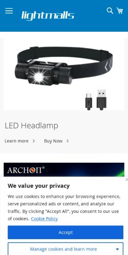 Mobile page screenshot
