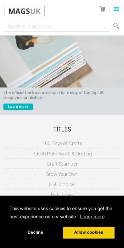 Mobile page screenshot