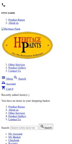 Mobile page screenshot