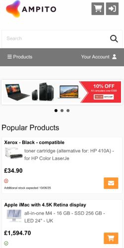 Mobile page screenshot