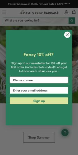 Mobile page screenshot