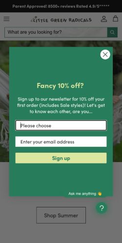 Mobile page screenshot
