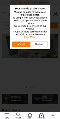 Mobile page screenshot