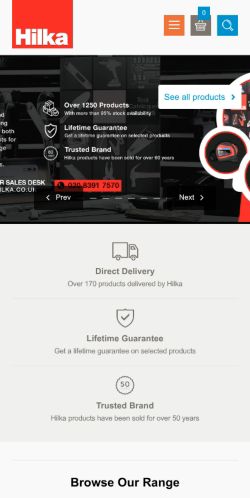 Mobile page screenshot