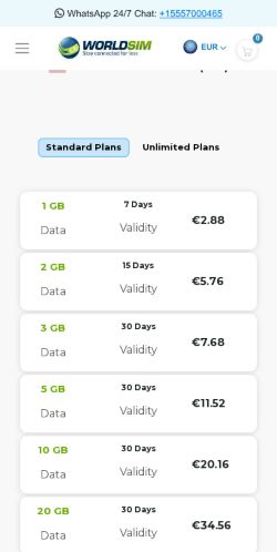 Mobile page screenshot