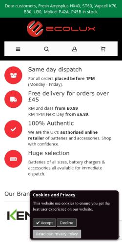 Mobile page screenshot