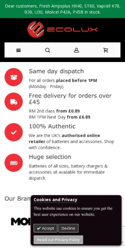 Mobile page screenshot