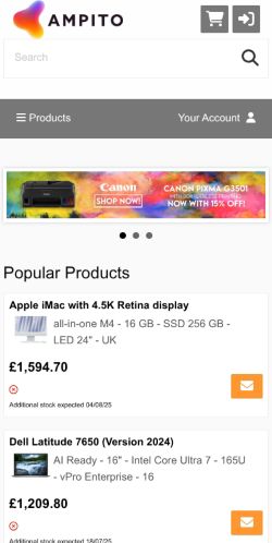 Mobile page screenshot