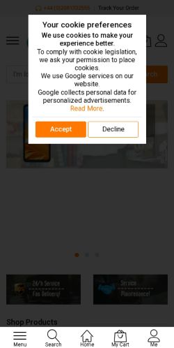 Mobile page screenshot
