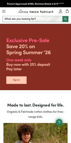 Mobile page screenshot