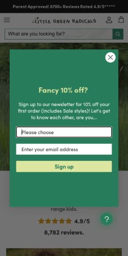 Mobile page screenshot
