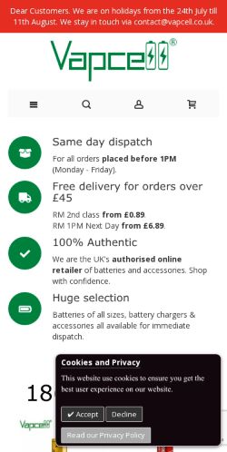 Mobile page screenshot