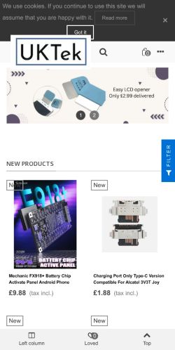 Mobile page screenshot