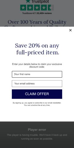 Mobile page screenshot
