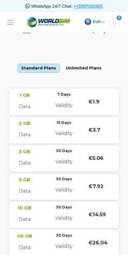 Mobile page screenshot