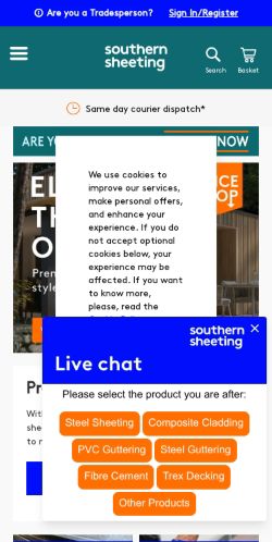Mobile page screenshot