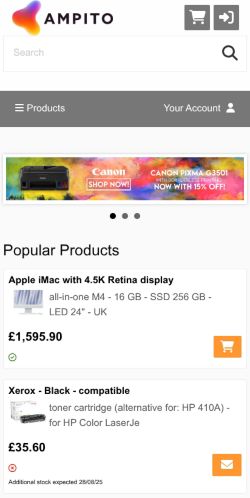 Mobile page screenshot