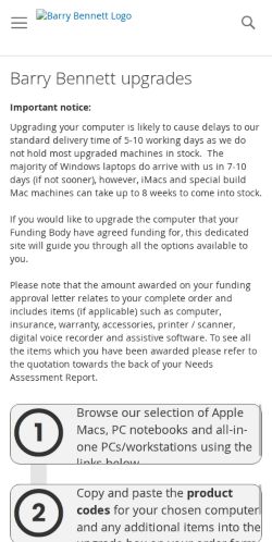 Mobile page screenshot