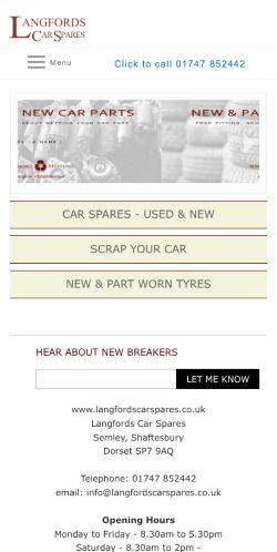 Mobile page screenshot