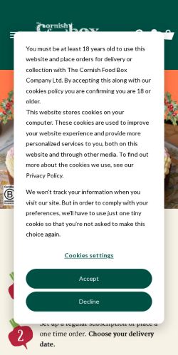 Mobile page screenshot