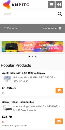 Mobile page screenshot