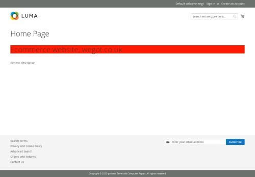 Desktop page screenshot