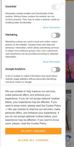 Mobile page screenshot