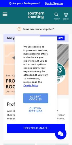 Mobile page screenshot