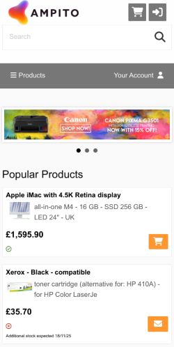 Mobile page screenshot