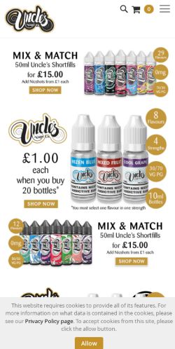 Mobile page screenshot