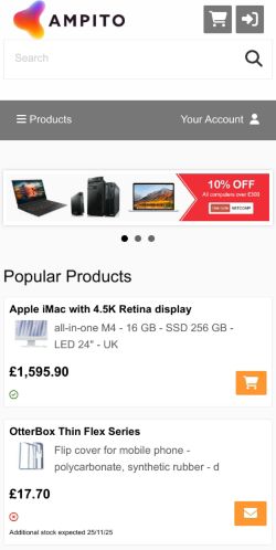 Mobile page screenshot