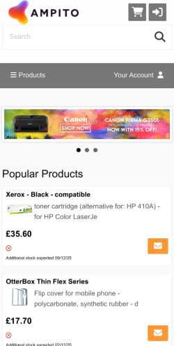 Mobile page screenshot