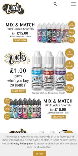 Mobile page screenshot