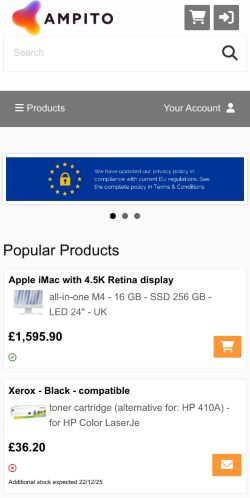 Mobile page screenshot
