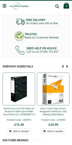 Mobile page screenshot