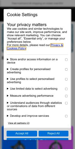 Mobile page screenshot