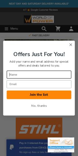 Mobile page screenshot