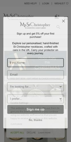 Mobile page screenshot